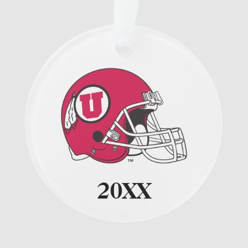 Utah Utes Helmet with Year Ornament