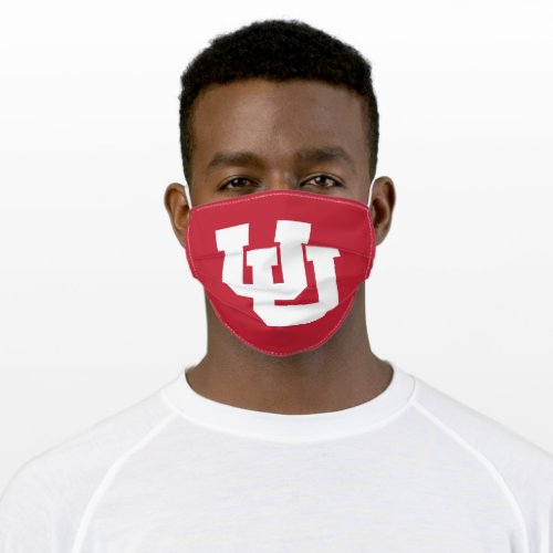 Utah Utes Interlocking Logo 2 Adult Cloth Face Mask