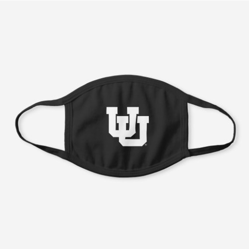 Utah Utes Interlocking Logo 2 Black Cotton Face Mask
