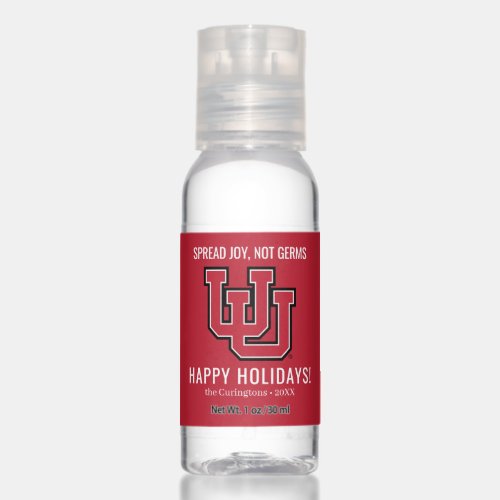 Utah Utes Interlocking Logo  Spread Joy Hand Sanitizer