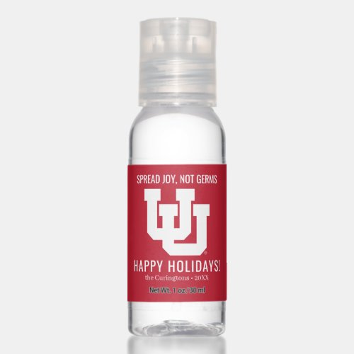 Utah Utes Interlocking Logo  Spread Joy Hand Sanitizer