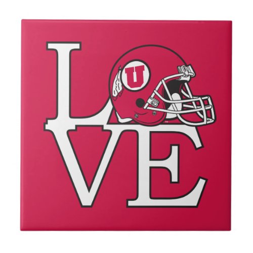 Utah Utes Love Ceramic Tile