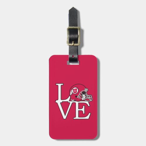 Utah Utes Love Luggage Tag