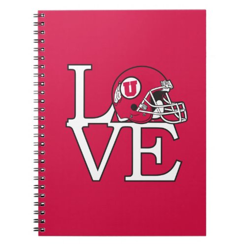 Utah Utes Love Notebook