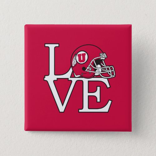 Utah Utes Love Pinback Button