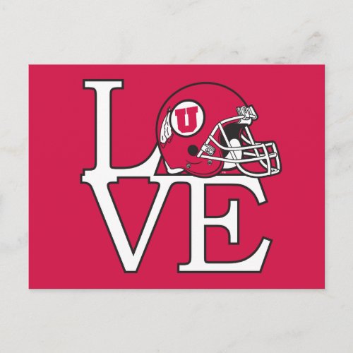 Utah Utes Love Postcard