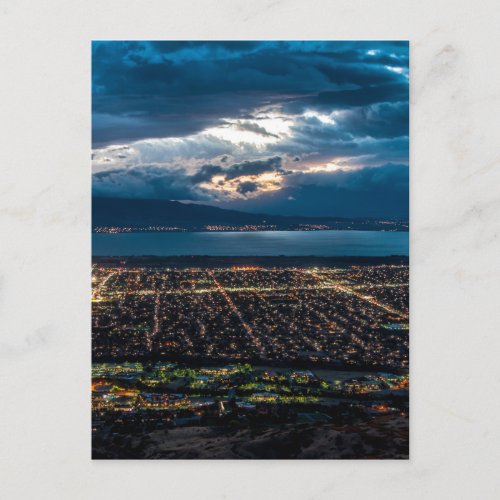 Utah Valley And Provo At Sunset Postcard