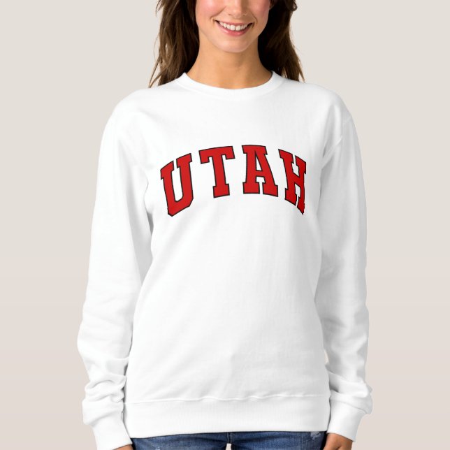 Utah Vintage Varsity College Style Sweatshirt (Front)