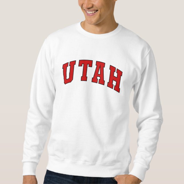 Utah Vintage Varsity College Style Sweatshirt (Front)