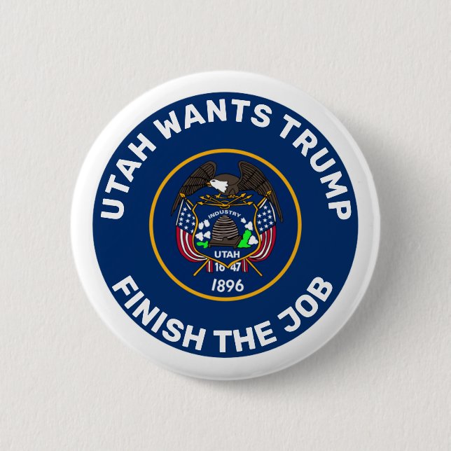Utah Wants Trump Button (Front)