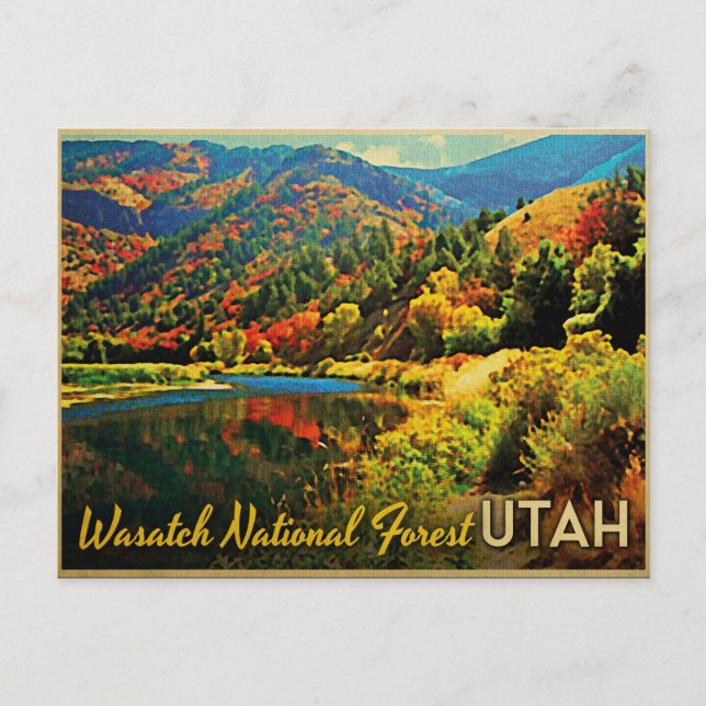 Utah Wasatch National Forest Postcard (Front)