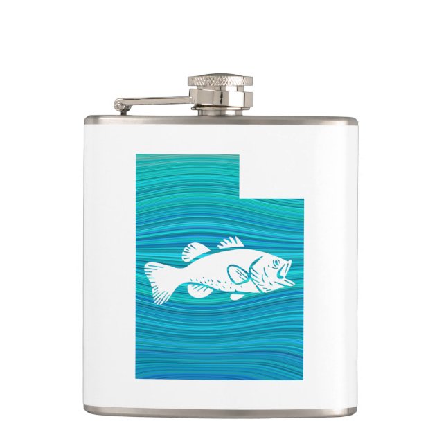 Utah Wave Fishing Flask (Front)