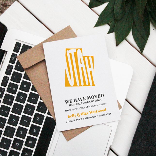 UTAH We've moved New address New Home Postcard (Creator Uploaded)