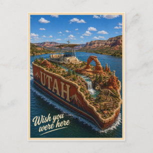 Utah Wish You Were Here State Series Postcard
