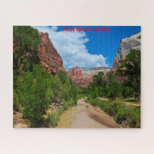 Utah Zion Mountains. Jigsaw Puzzle