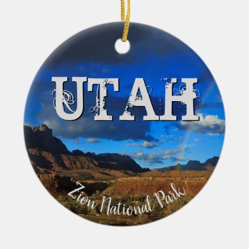 Utah Zion National Park Ceramic Ornament