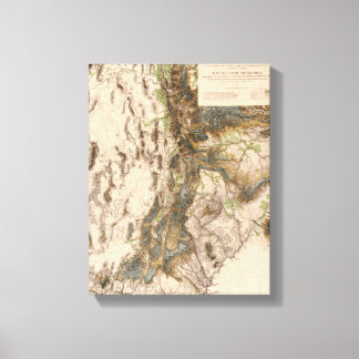 UtahPanoramic MapUtah Canvas Print