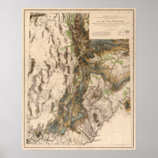 UtahPanoramic MapUtah Poster