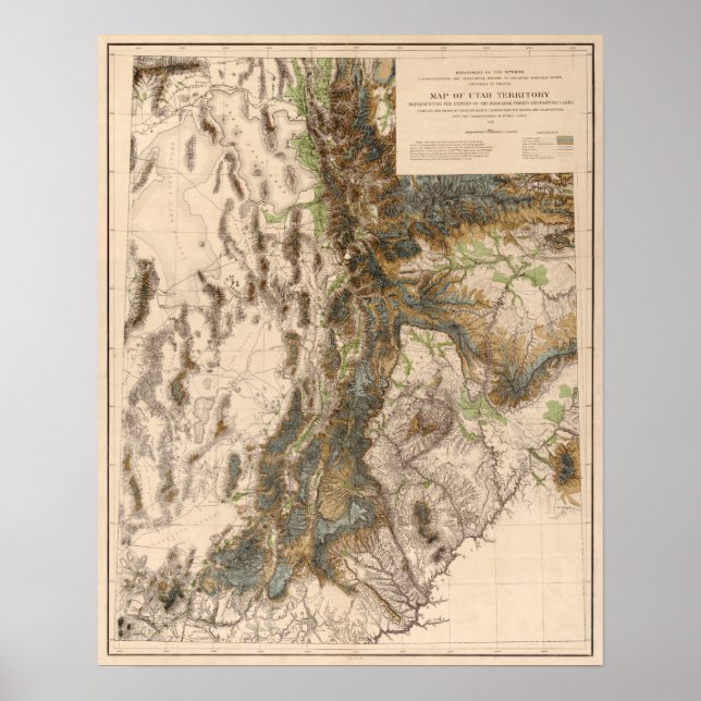 UtahPanoramic MapUtah Poster (Front)