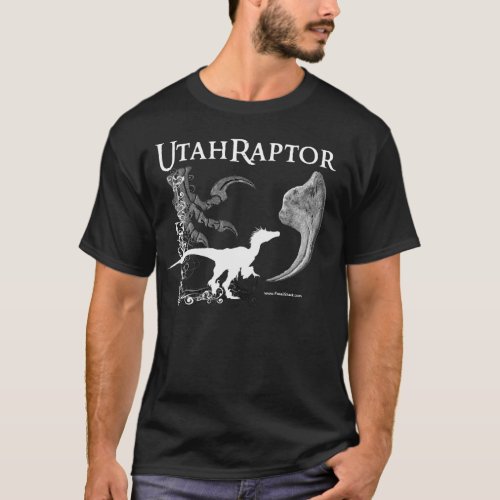 Utahraptor shirt in dark colors