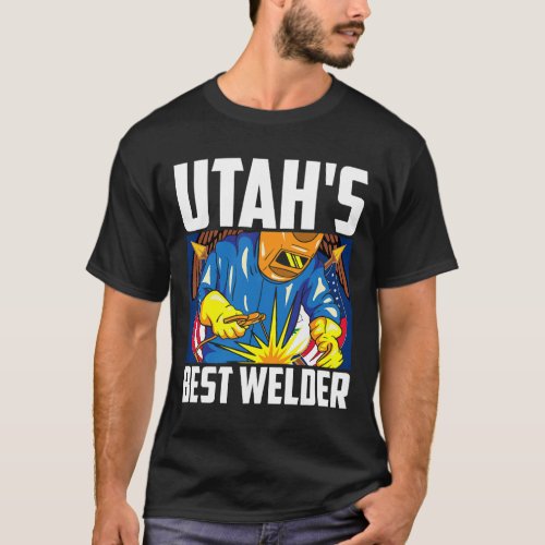Utahs Best Welder Ironworker Ironsmith US State We T_Shirt