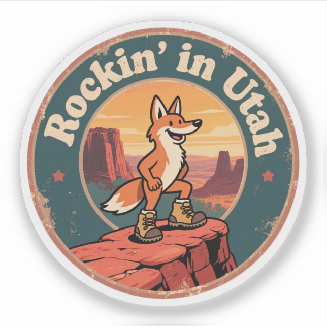Utah's Mighty 5 - National Parks Gift  Sticker (Front)
