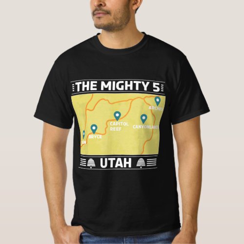 Utahs The Mighty Five National Parks T_Shirt