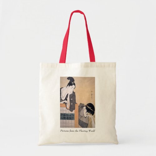 Utamaro Couple with Standing Screen Tote Bag