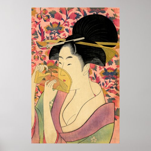 Utamaro Kushi Comb Poster