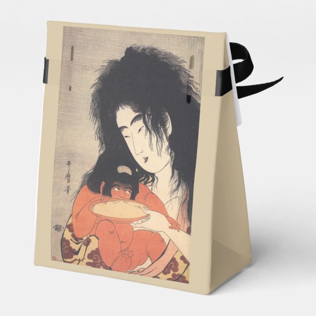 Utamaro’s Japanese Art custom favor box (Back Side)