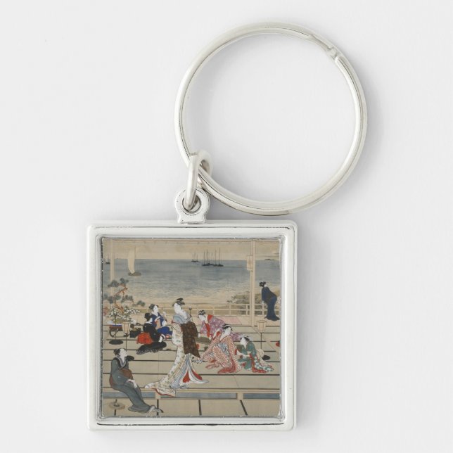 Utamaro’s Japanese Art key chain (Front)