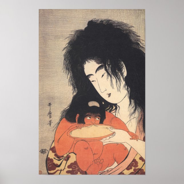 Utamaro’s Japanese art poster (Front)