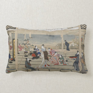 Utamaro’s Japanese Art throw pillow