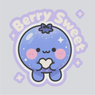 ute Kawaii Alien Blueberry Sticker Aesthetic Spa