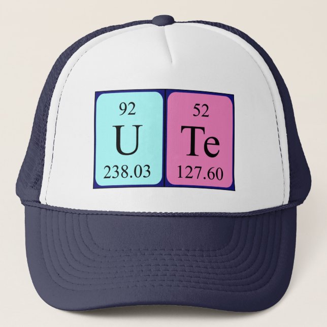 Ute periodic table name hat (Front)