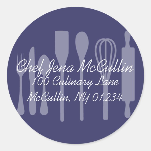 Utensil Address Label Stickers (Front)
