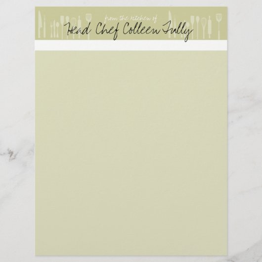 Utensil Culinary Chef Letterhead (Front)