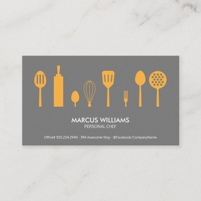 Utensils | Executive Chef Business Card (Front)