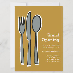 Utensils Grand Opening Invitation