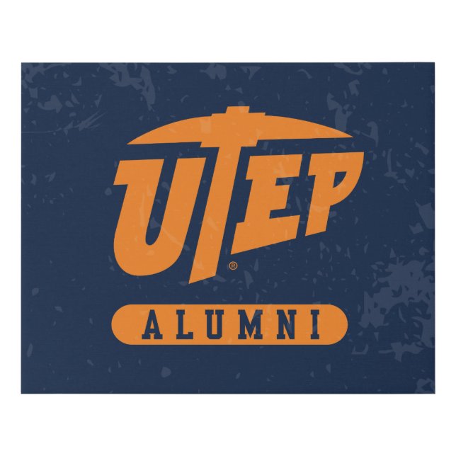 UTEP Alumni Distressed Faux Canvas Print (Front)