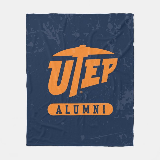 UTEP Alumni Distressed Fleece Blanket (Front)