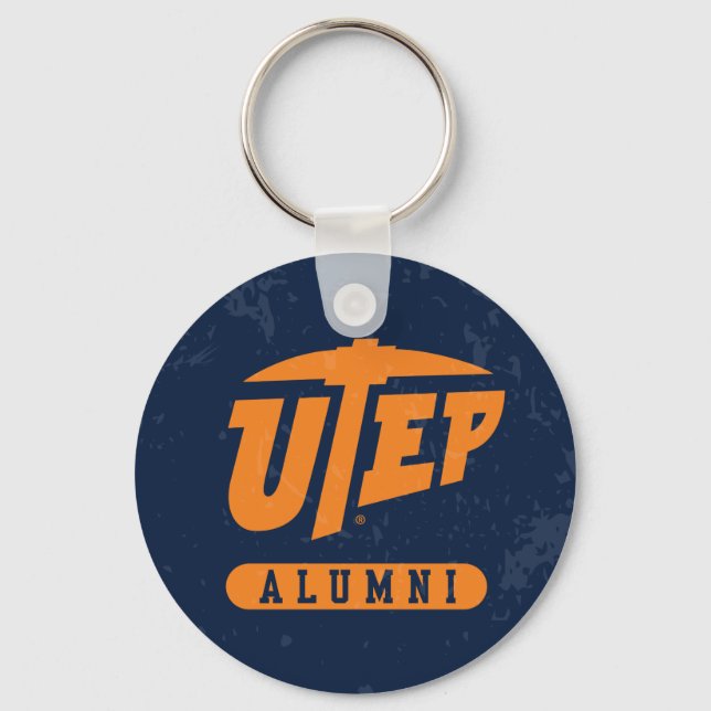 UTEP Alumni Distressed Keychain (Front)