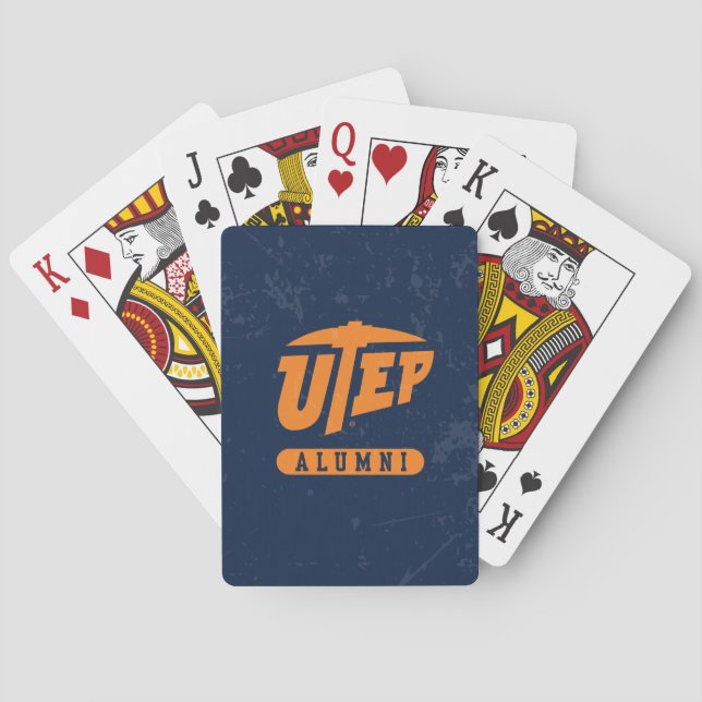 UTEP Alumni Distressed Poker Cards (Back)
