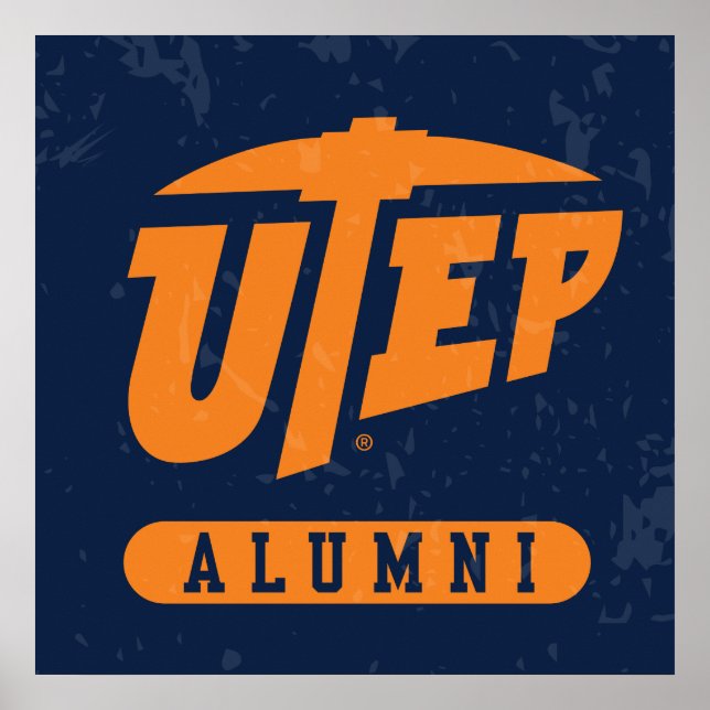 UTEP Alumni Distressed Poster (Front)