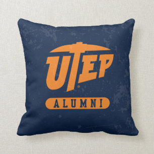 UTEP Alumni Distressed Throw Pillow