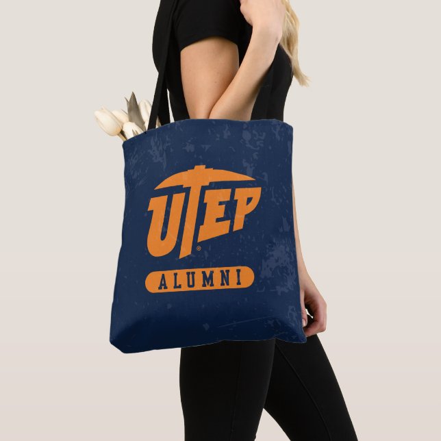 UTEP Alumni Distressed Tote Bag (Close Up)