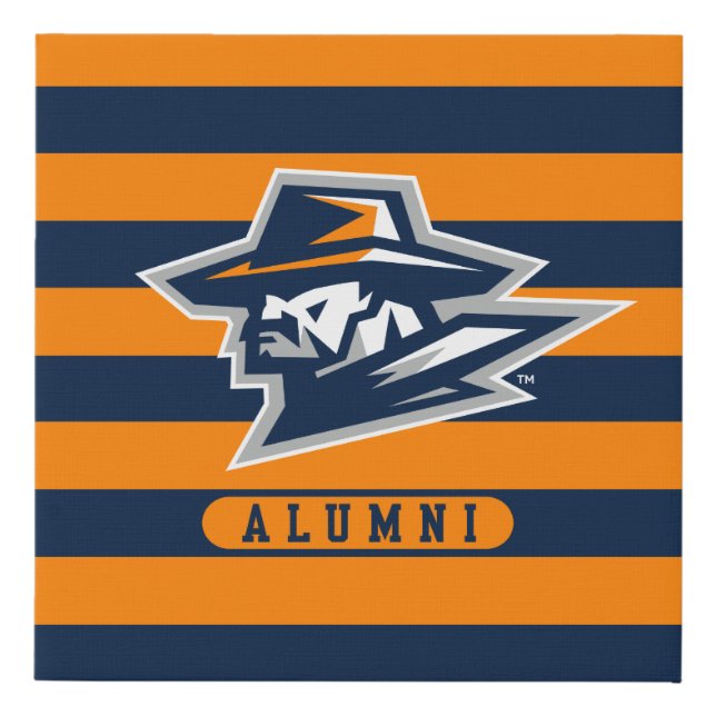 UTEP Alumni Stripes Faux Canvas Print (Front)