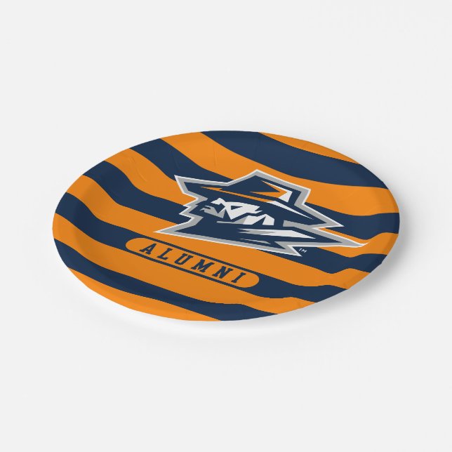 UTEP Alumni Stripes Paper Plates (Angled)