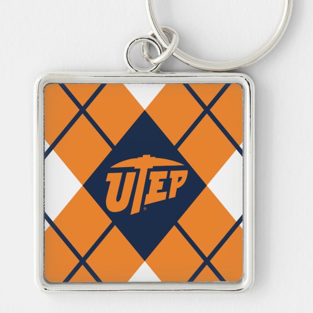 UTEP Argyle Keychain (Front)