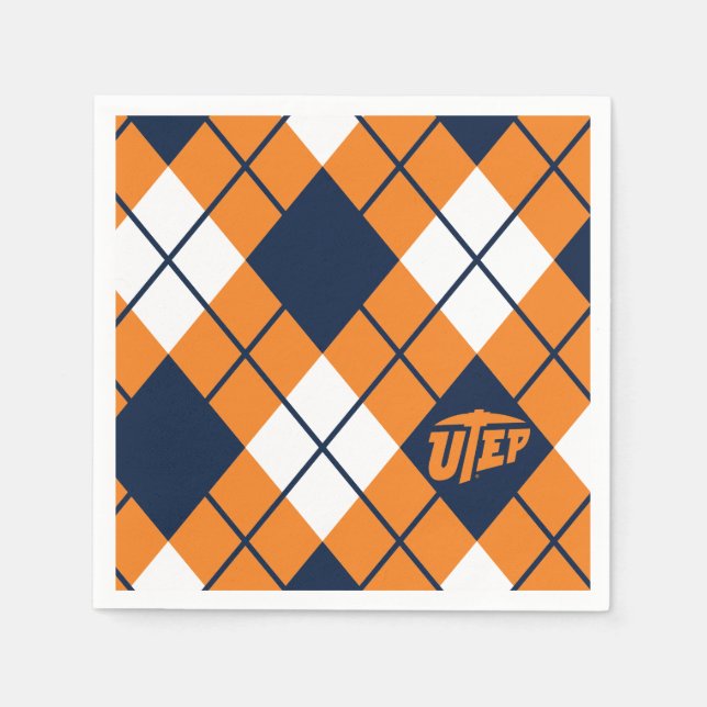UTEP Argyle Napkins (Front)